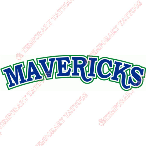Dallas Mavericks Customize Temporary Tattoos Stickers NO.968